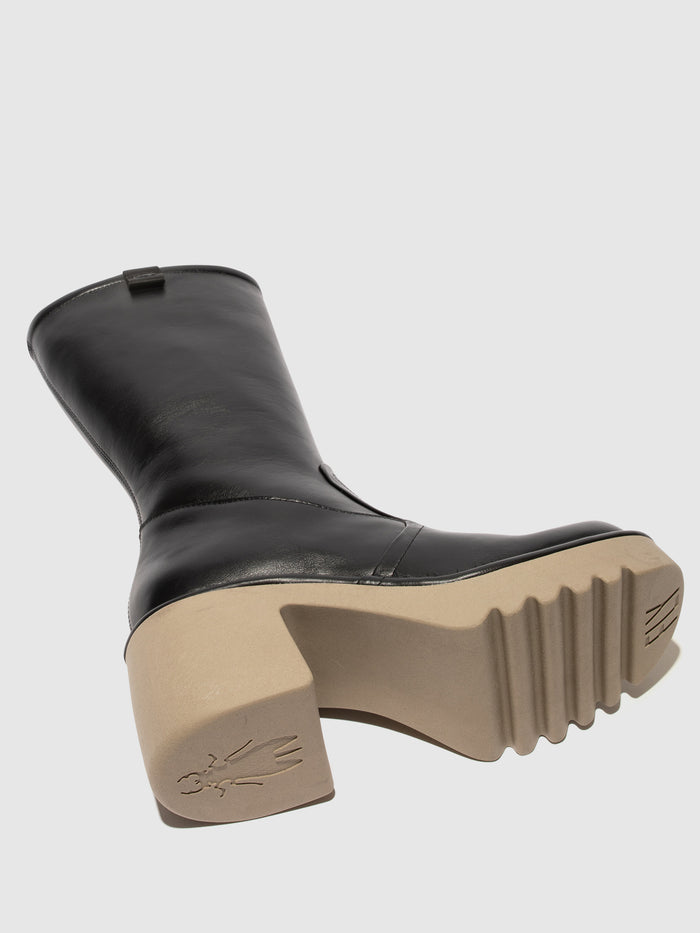 Flowfold Zip Up Boots MYRE259FLY BLACK (TAUPE SOLE)