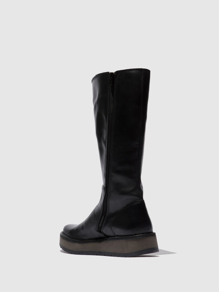 Flowfold Zip Up Boots RHEA042FLY RUG BLACK