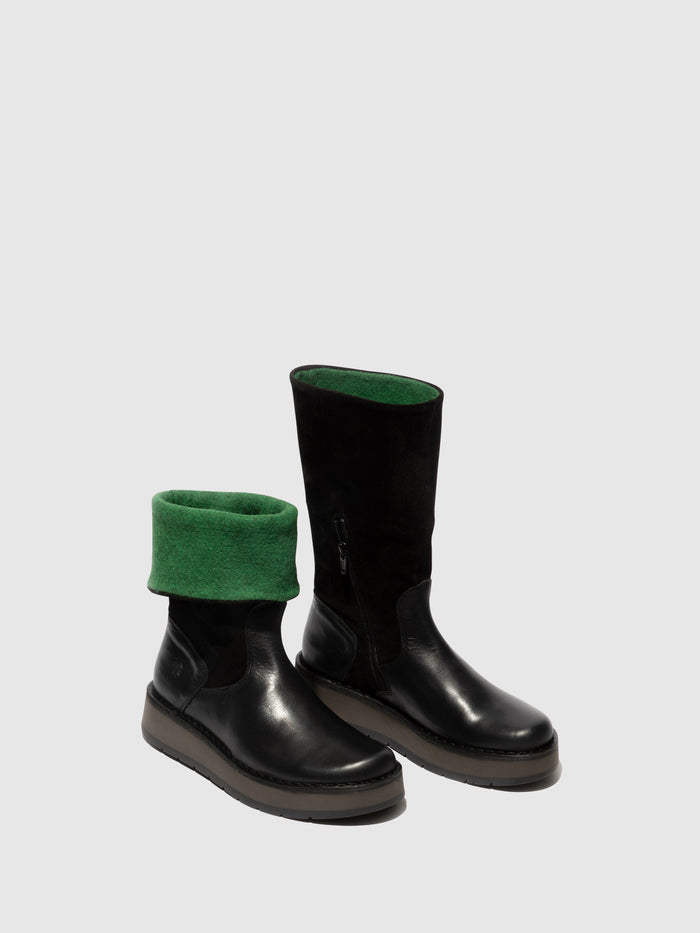 Flowfold Zip Up Boots RULA083FLY BLACK (GREEN)