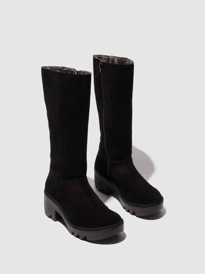 Flowfold Zip Up Boots TAAB512FLY OIL SUEDE BLACK