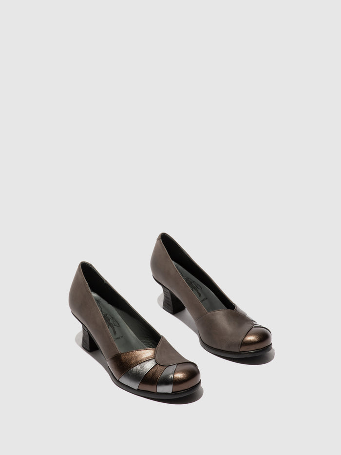 Flowfold Heel Shoes BINX163FLY GREY/GRAPHITE/DK.GOLD