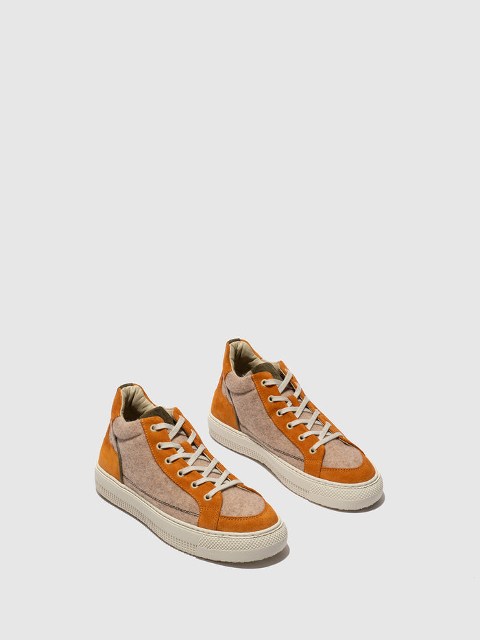 Flowfold Hi-Top Trainers TELY688FLY BEIGE/CARAMEL/ASPEN