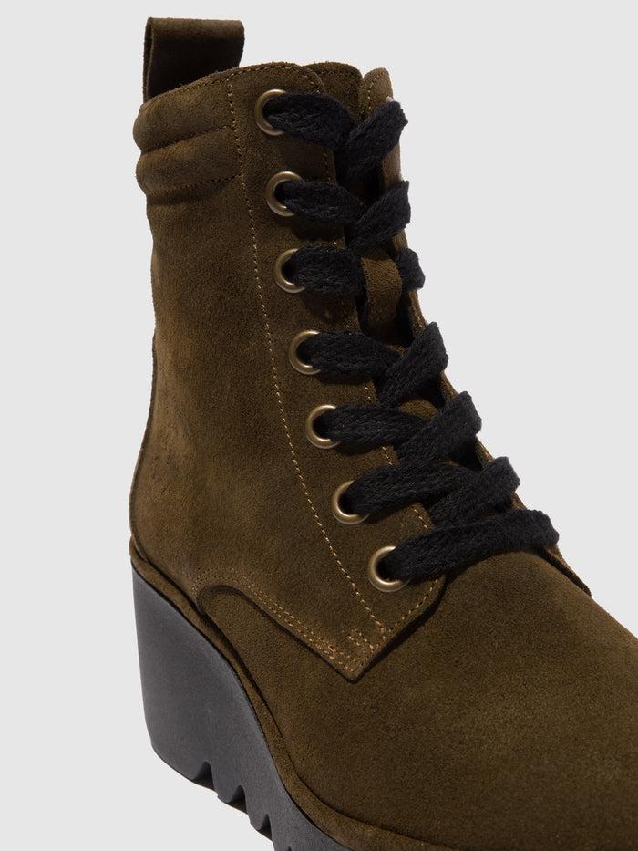 Flowfold Lace-up Ankle Boots BIAZ329FLY OILSUEDE SLUDGE