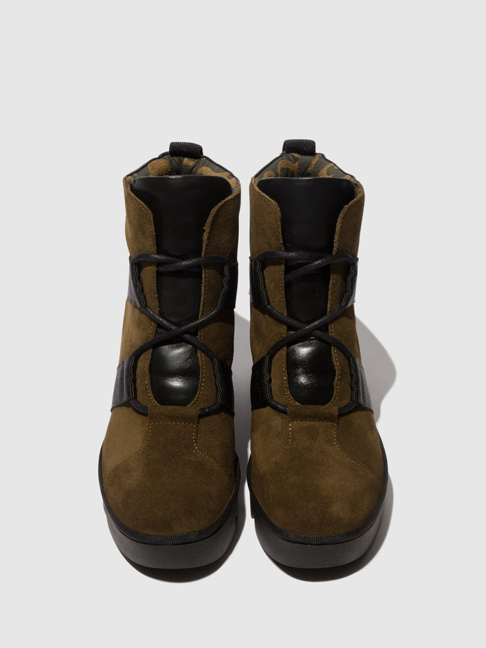 Flowfold Lace-up Ankle Boots BLOM460FLY SLUDGE/BLACK