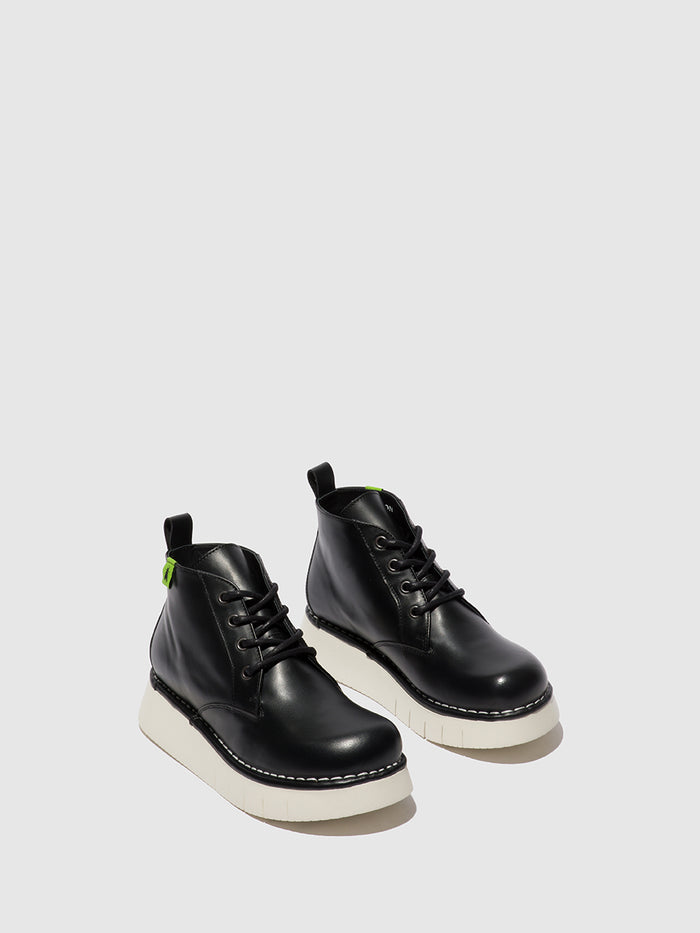 Flowfold Lace-up Ankle Boots IDDA244FLY TUNDER BLACK