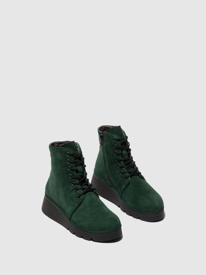 Flowfold Lace-up Ankle Boots PALL404FLY FOREST GREEN