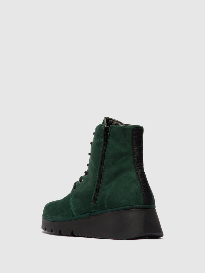 Flowfold Lace-up Ankle Boots PALL404FLY FOREST GREEN