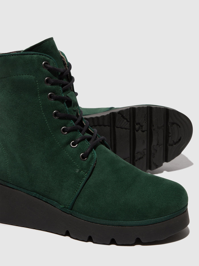 Flowfold Lace-up Ankle Boots PALL404FLY FOREST GREEN