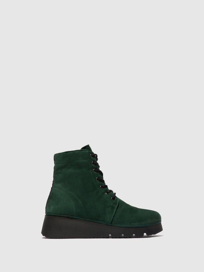flowfold Lace-up Ankle Boots PALL404FLY FOREST GREEN