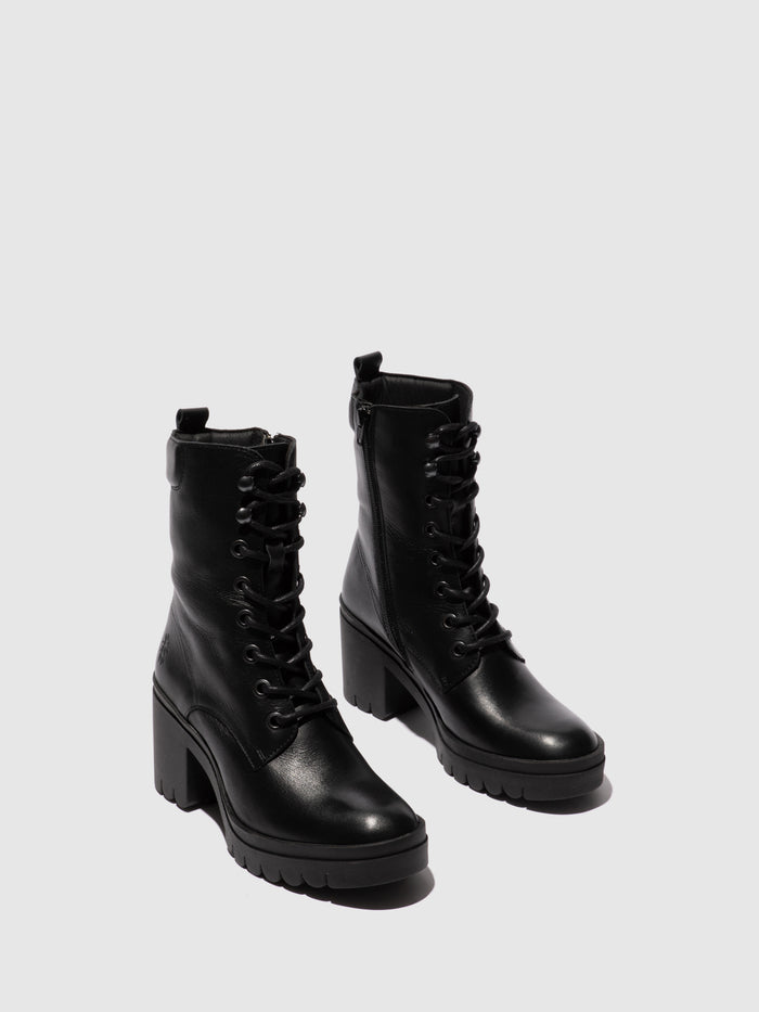Flowfold Lace-up Ankle Boots TIEL642FLY DUBLIN BLACK