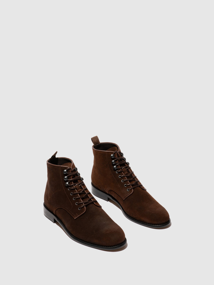 Flowfold Lace-up Ankle Boots WERN002FLY OIL SUEDE CAMEL