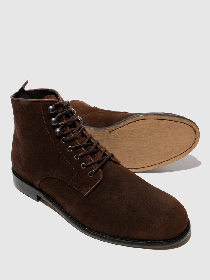 Flowfold Lace-up Ankle Boots WERN002FLY OIL SUEDE CAMEL