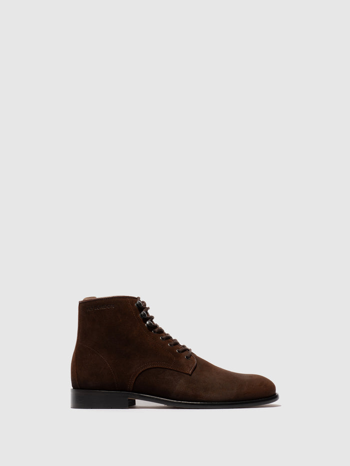 flowfold Lace-up Ankle Boots WERN002FLY OIL SUEDE CAMEL