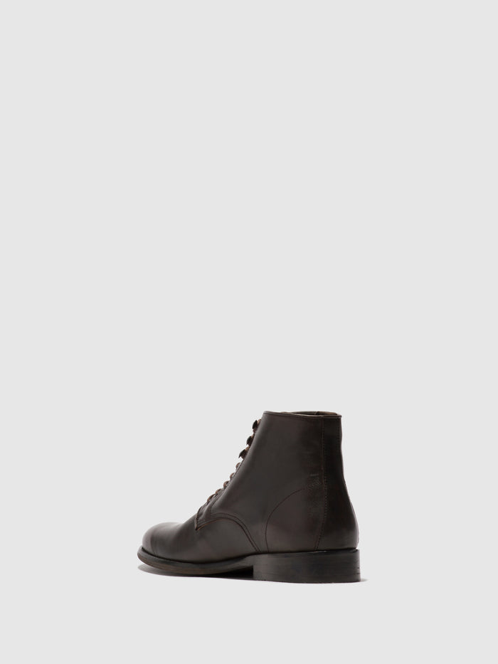 Flowfold Lace-up Ankle Boots WERN002FLY WASHED BROWN