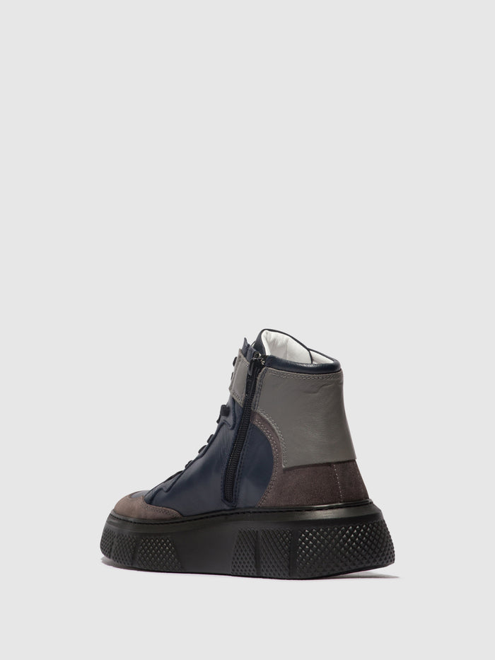 Flowfold Lace-up Trainers EPPE531FLY GREY/NAVY/GREY