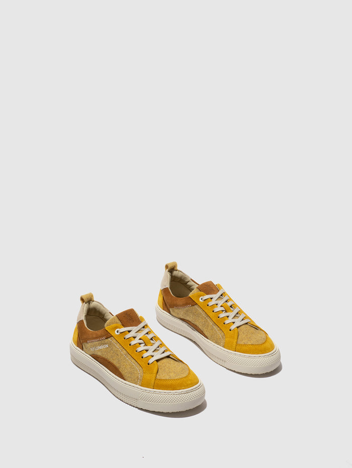 Flowfold Low-Top Trainers TAIK687FLY PALE YELLOW/YELLOW/CAMEL/OFFWHITE
