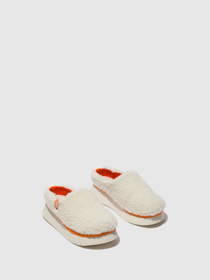 Flowfold Round Toe Clogs CAFE360FLY OFFWHITE (ORANGE)