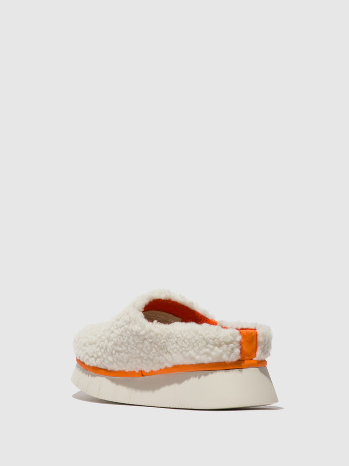 Flowfold Round Toe Clogs CAFE360FLY OFFWHITE (ORANGE)
