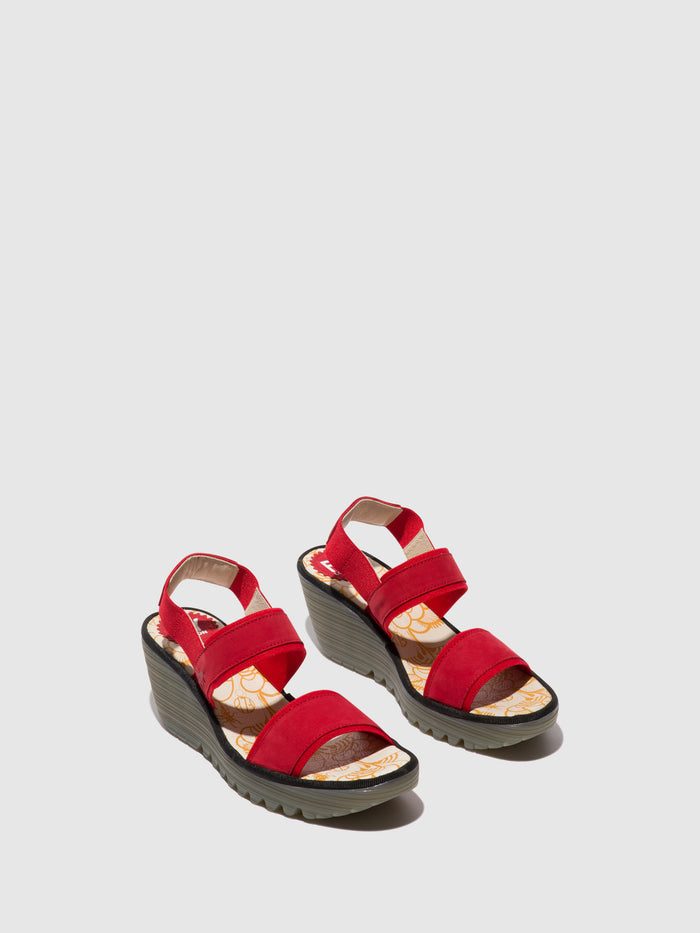 Flowfold Sling-Back Sandals YACO416FLY LIPSTICK RED