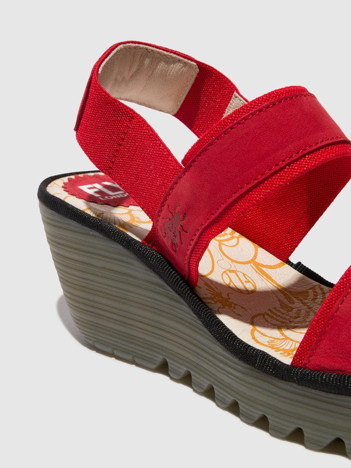 Flowfold Sling-Back Sandals YACO416FLY LIPSTICK RED