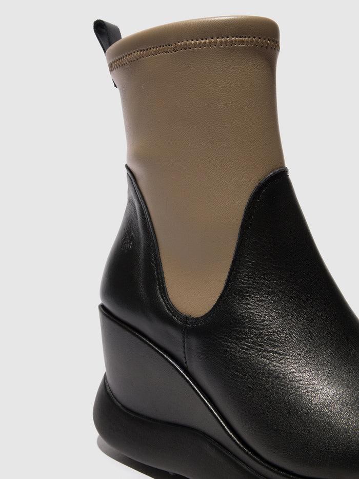 Flowfold Slip-on Ankle Boots GLAF130FLY BLACK/TAUPE