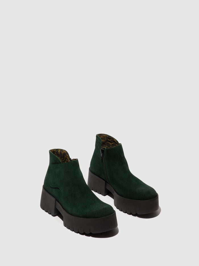 Flowfold Velcro Ankle Boots ENDO006FLY GREEN FOREST