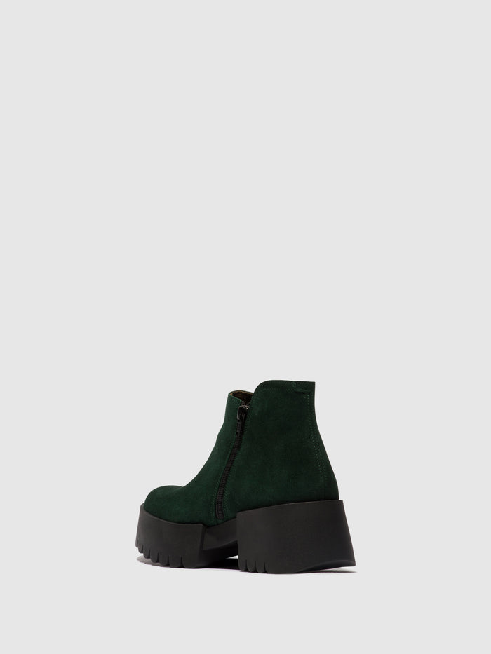Flowfold Velcro Ankle Boots ENDO006FLY GREEN FOREST