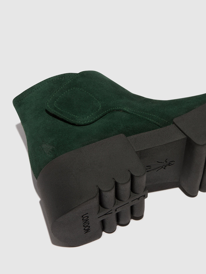 Flowfold Velcro Ankle Boots ENDO006FLY GREEN FOREST