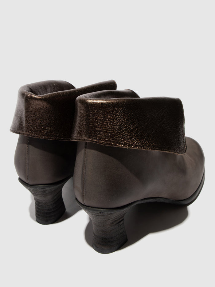 Flowfold Zip Up Ankle Boots BLEV164FLY GREY/DK.GOLD