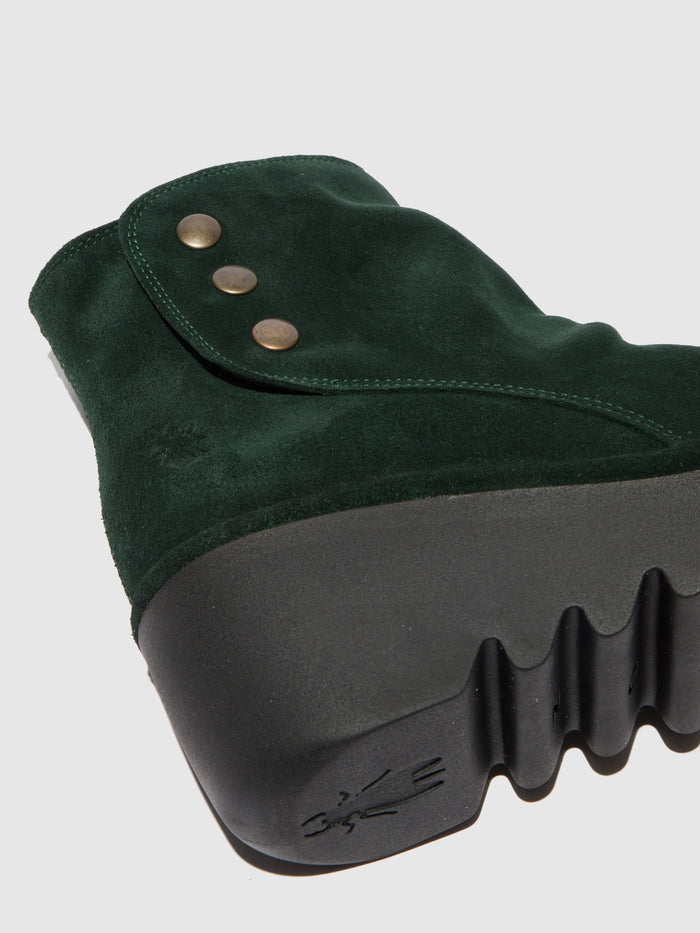 Flowfold Zip Up Ankle Boots BROM344FLY OILSUEDE GREEN FOREST
