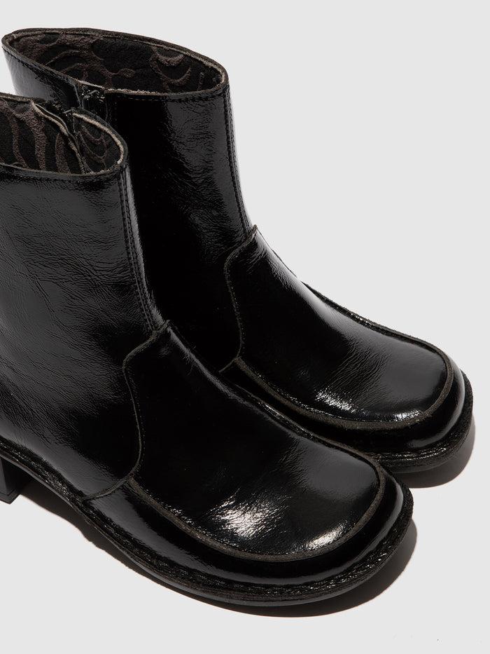 Flowfold Zip Up Ankle Boots EZIA181FLY NAPPALAK BLACK