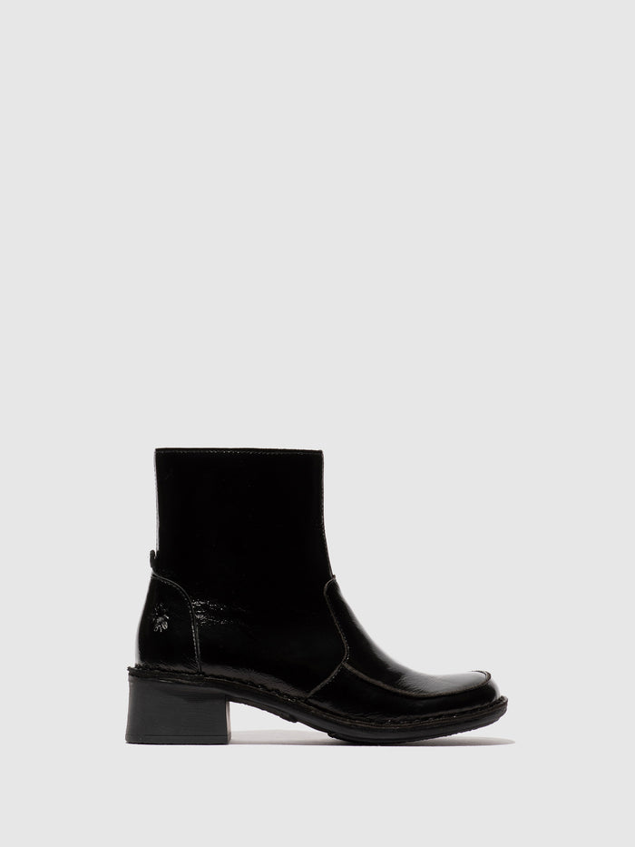 flowfold Zip Up Ankle Boots EZIA181FLY NAPPALAK BLACK