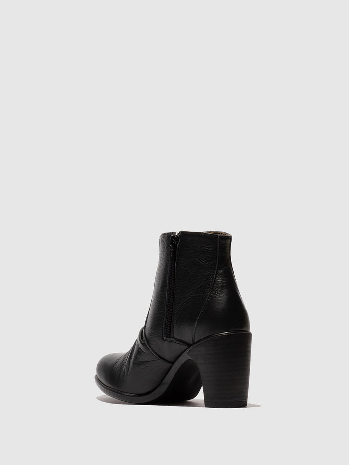 Flowfold Zip Up Ankle Boots KERY330FLY VELVET BLACK