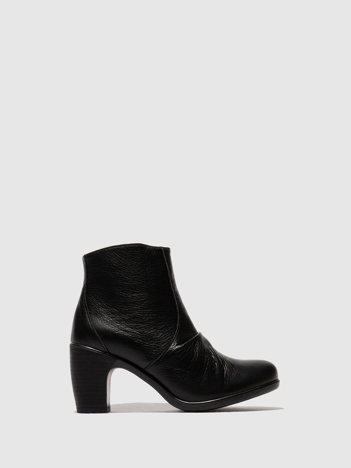 flowfold Zip Up Ankle Boots KERY330FLY VELVET BLACK