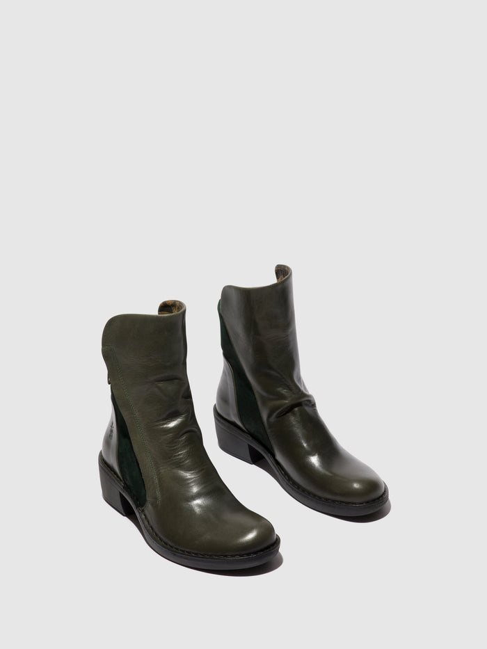 Flowfold Zip Up Ankle Boots MELY074FLY DIESEL/GREEN FOREST