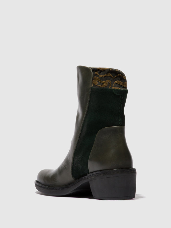 Flowfold Zip Up Ankle Boots MELY074FLY DIESEL/GREEN FOREST