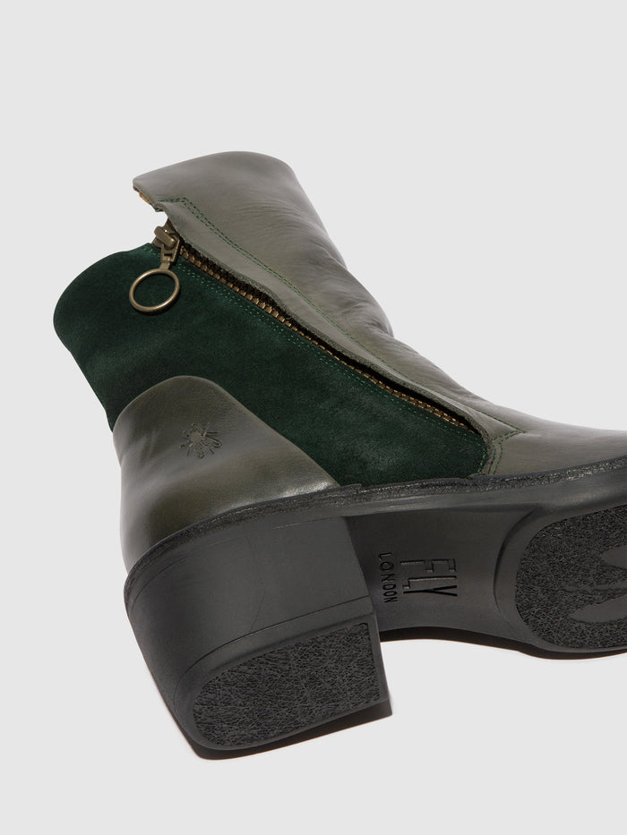 Flowfold Zip Up Ankle Boots MELY074FLY DIESEL/GREEN FOREST