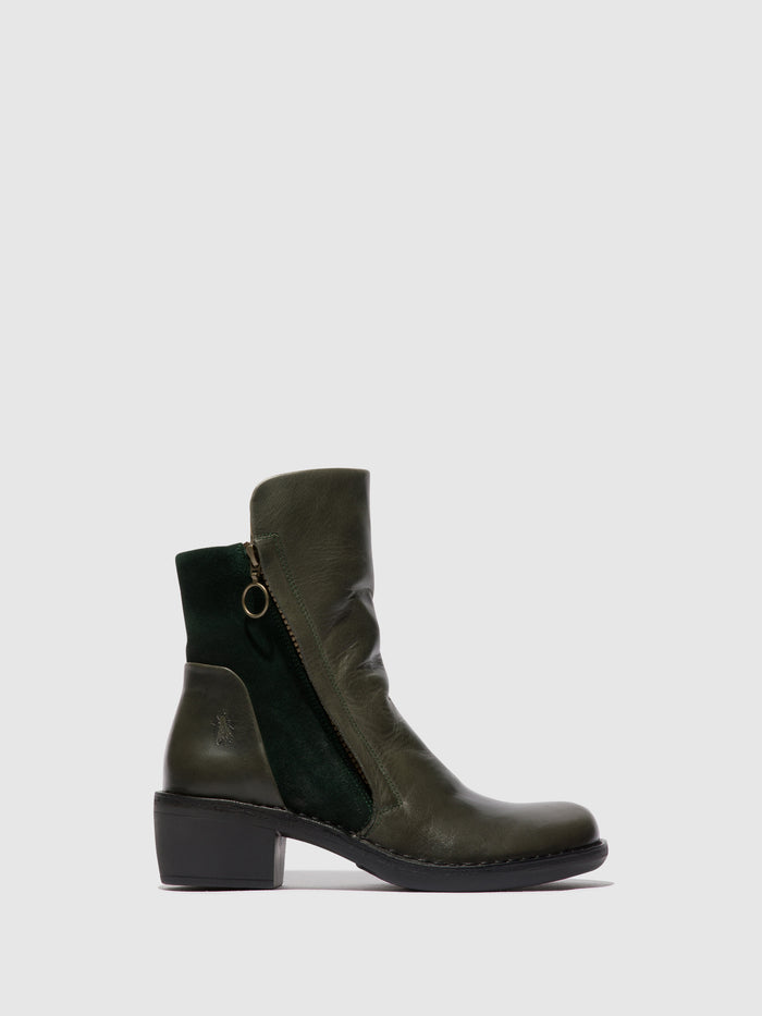flowfold Zip Up Ankle Boots MELY074FLY DIESEL/GREEN FOREST