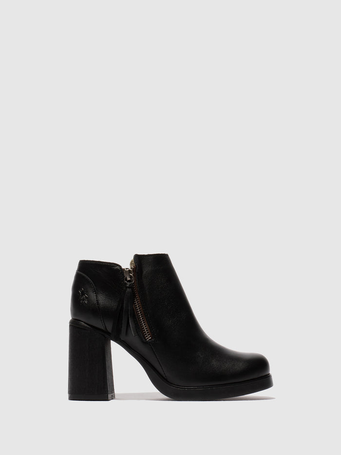 flowfold Zip Up Ankle Boots SHAR986FLY DUBLIN BLACK