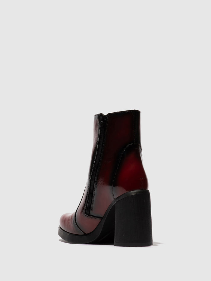 Flowfold Zip Up Ankle Boots SIJU331FLY INTENSE RUST