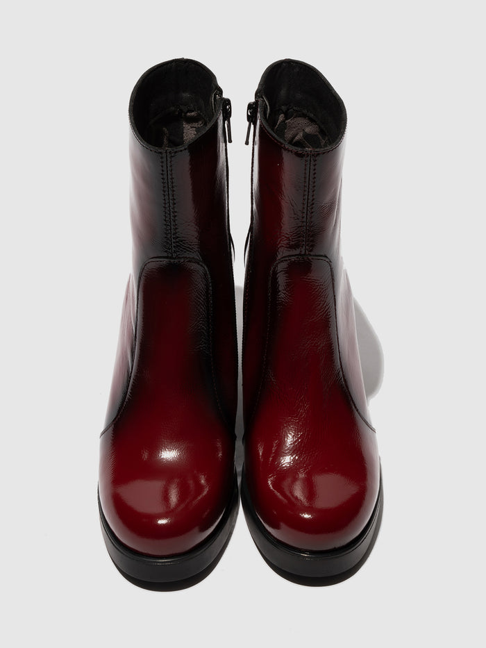 Flowfold Zip Up Ankle Boots SIJU331FLY INTENSE RUST