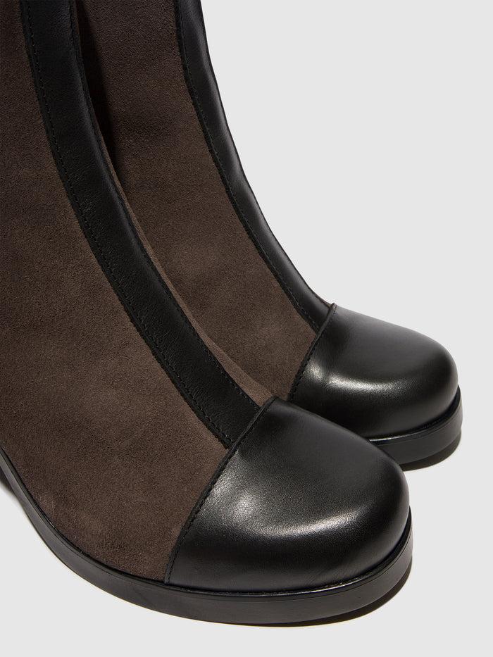 Flowfold Zip Up Ankle Boots STIR985FLY BLACK/ANTHRACITE