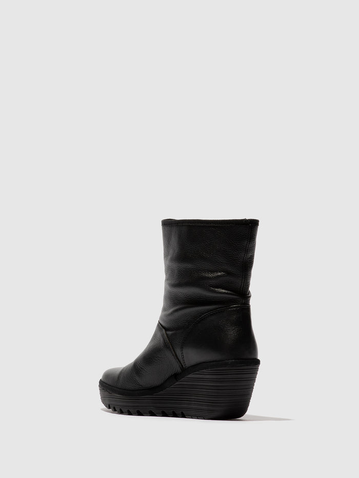 Flowfold Zip Up Ankle Boots YAXO594FLY DUBLIN BLACK