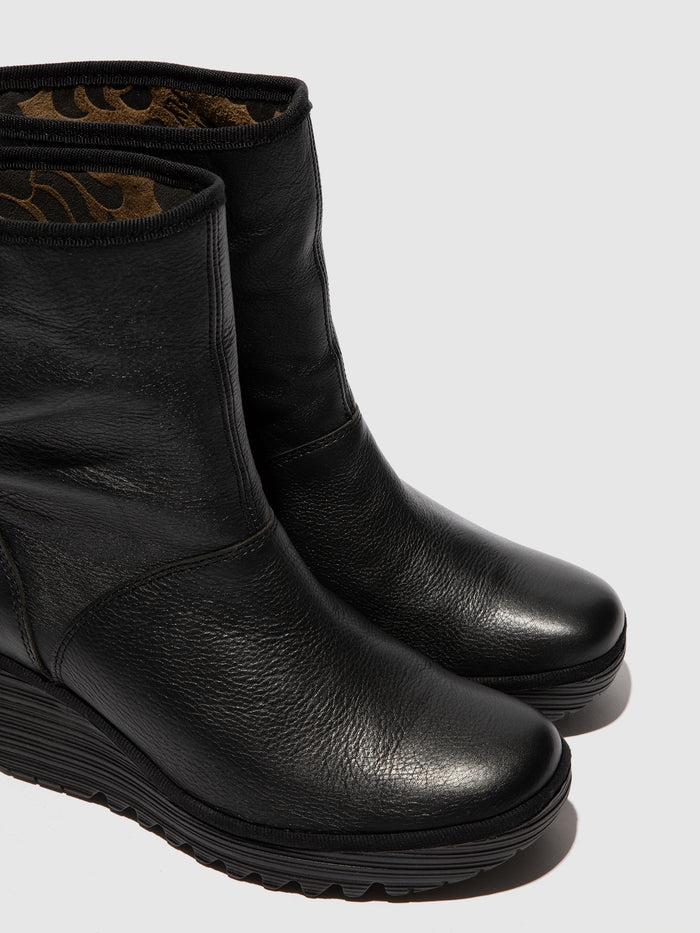 Flowfold Zip Up Ankle Boots YAXO594FLY DUBLIN BLACK