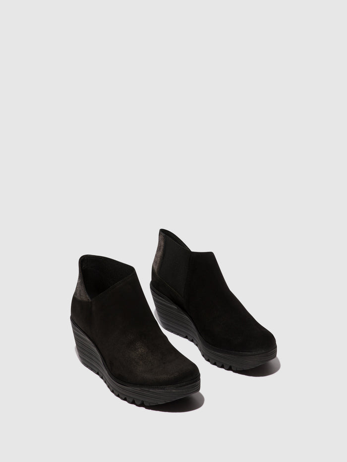 Flowfold Zip Up Ankle Boots YEGO400FLY BLACK/GRAPHITE