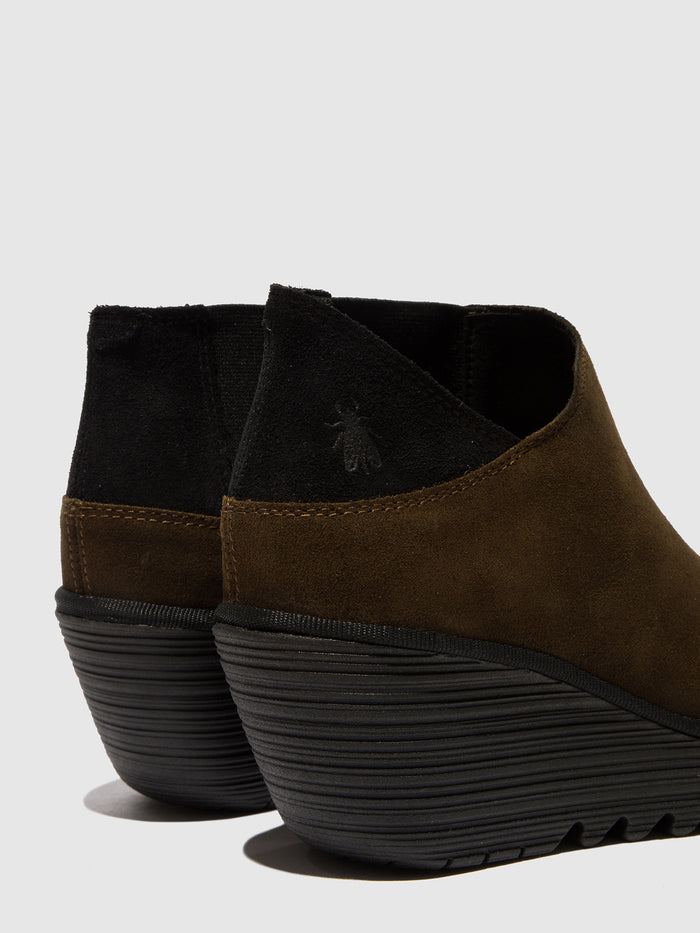 Flowfold Zip Up Ankle Boots YEGO400FLY SLUDGE/BLACK