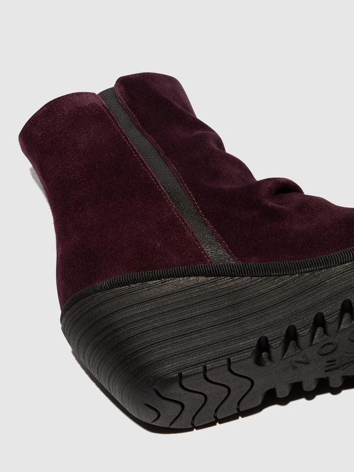 Flowfold Zip Up Ankle Boots YOPA461FLY PURPLE/BLACK
