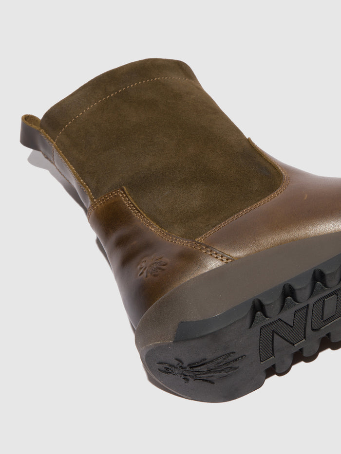 Flowfold Zip Up Boots SAUK794FLY RUG/OILSUEDE OLIVE/SLUDGE