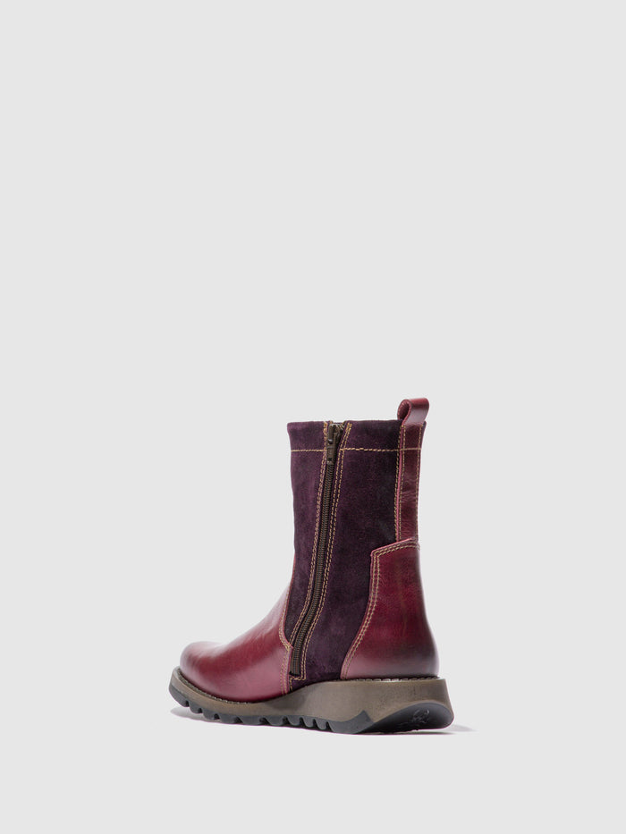 Flowfold Zip Up Boots SAUK794FLY RUG/OILSUEDE PURPLE