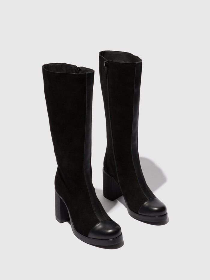 Flowfold Zip Up Boots SUSI022FLY DUBLIN/OIL SUEDE BLACK